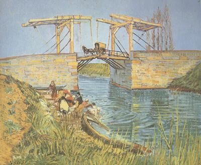 Vincent Van Gogh The Langlois Bridge at Arles with Women Washing (nn04)